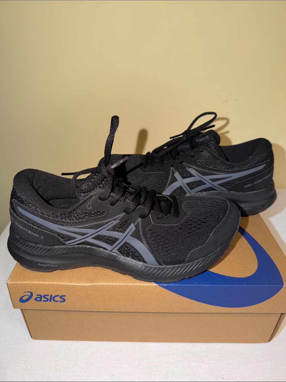 Asics Black and Gray Running Sneakers